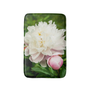 Tapis De Bain Jardin de pivoines roses Fleurs