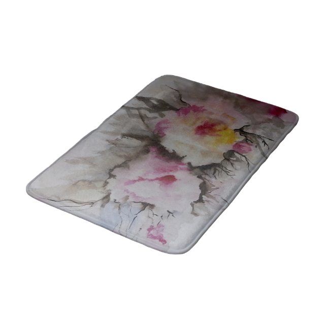 Tapis De Bain Jardin rose (Angle)