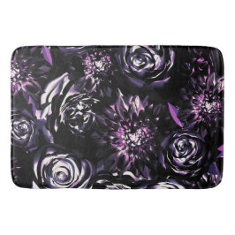 Tapis De Bain Jardin Sombre Fleurs Violettes Envoûtantes de Glam