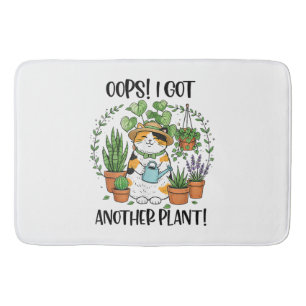 Tapis De Bain Jardinage Plantation Chat Oups J'Ai Encore Une Pla