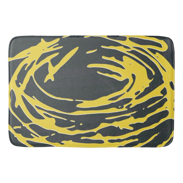 Tapis de bain jaune d'abrégé sur plus lumineux nid (Devant)