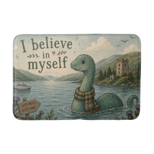 Tapis De Bain Je crois en moi-même Monstre du Loch Ness fantaisi