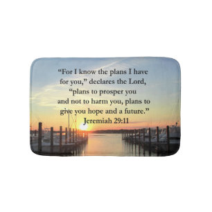 TAPIS DE BAIN JEREMIAH PAISIBLE 29:11 COUCHER DE SOLEIL