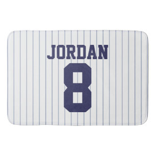 Tapis De Bain Jersey de baseball avec nom et numéro personnalisé