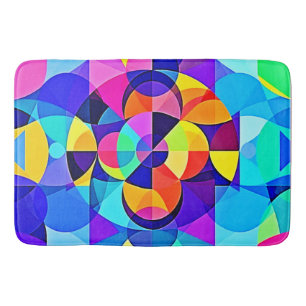Tapis De Bain Joie géométrique vive
