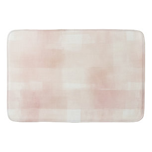 Tapis De Bain Joli carreau rose pêche crème