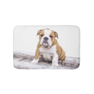 Tapis De Bain Joli chiot bouledogue