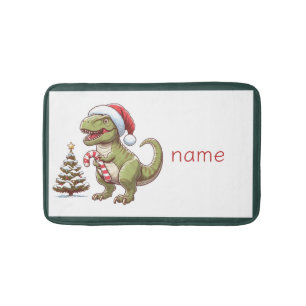 Tapis De Bain Joli dinosaure de Noël Bath Mat