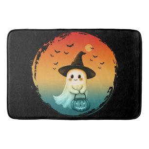 Tapis De Bain joli fantôme halloween citrouille automne saison a