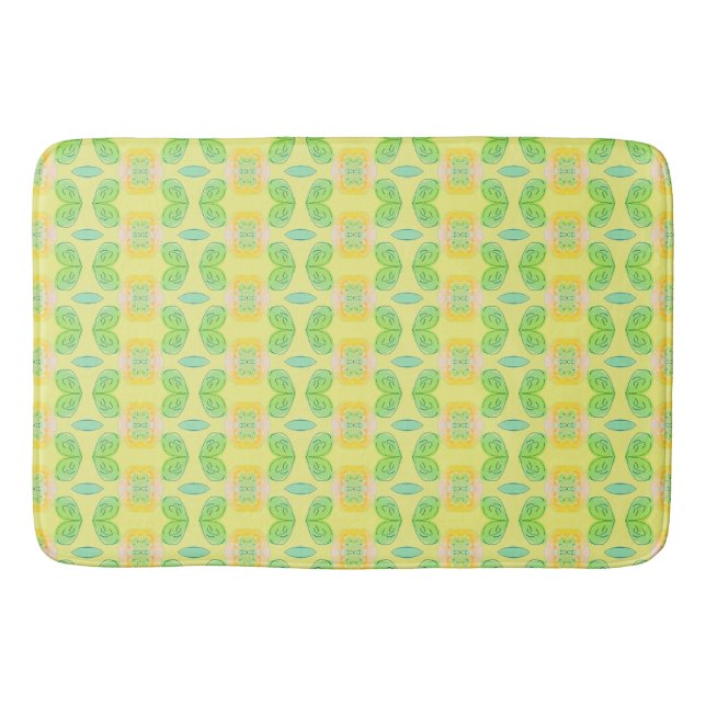 Tapis De Bain Joli motif Accentué avec Jaune (Devant)