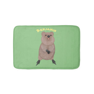 Tapis De Bain Joli sourire mignon dessin animé quokka