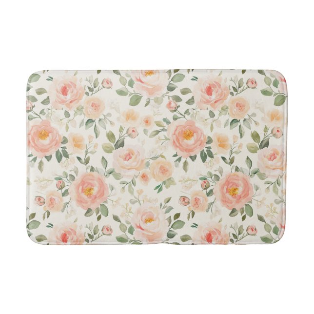 Tapis De Bain Jolie Fête de Mariage Fleurs de Pêche (Devant)
