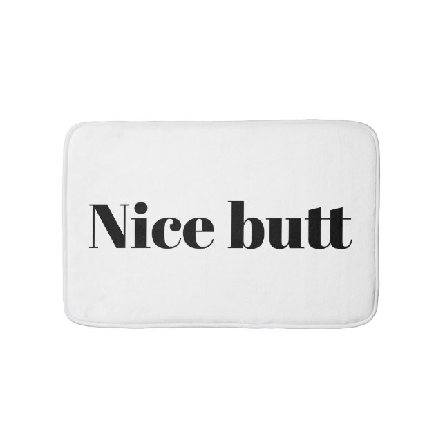 Tapis De Bain Jolie typographie de cul humour accessoire de sall (Devant)