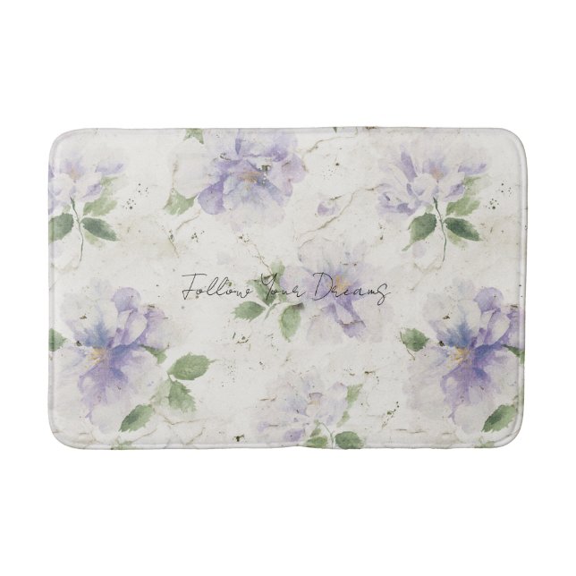Tapis De Bain Jolies fleurs de lavande violette (Devant)