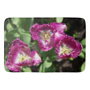 Tapis De Bain Jolies tulipes violettes dans le jardin