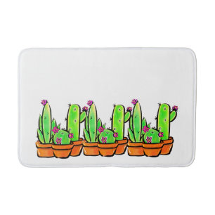 Tapis De Bain Jolis cactus cactées succulentes 
