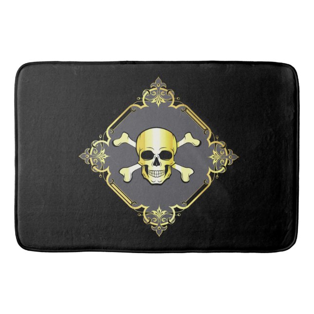Tapis De Bain Jolly roger/pirate/or/noir (Devant)