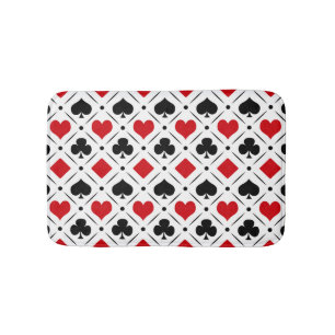 Tapis De Bain Jouer des symboles de cartes