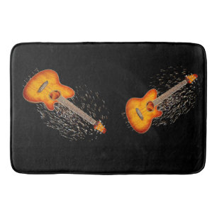 Tapis De Bain Jouer Guitare M'éclaire, Mémoire Mousse Bathmat