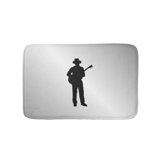 Tapis De Bain Joueur de Guitare Argent (Devant)
