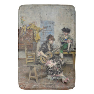 Tapis De Bain Joueuse de guitare flamenco (guitariste espagnole)