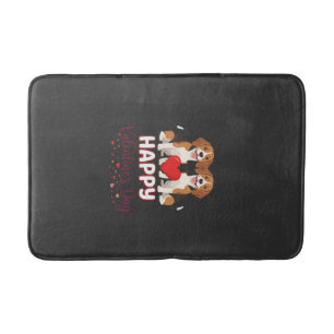Tapis De Bain Joyeuse Saint-Valentin Couple Beagle