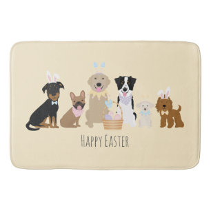 Tapis De Bain Joyeux Chiens de Pâques
