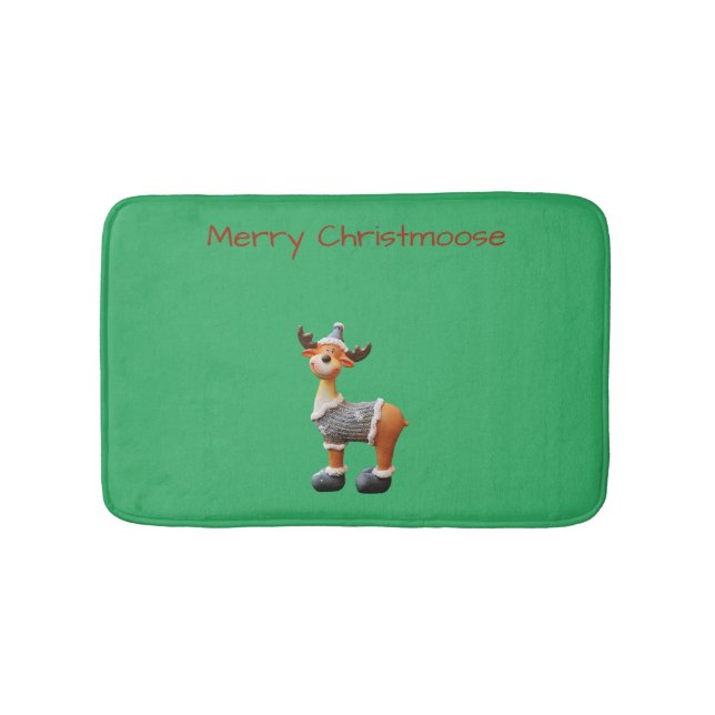 Tapis De Bain Joyeux Christmoose portant un casquette (Devant)