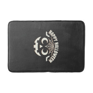 Tapis De Bain Joyeux Halloween Citrouille Visage Design_1