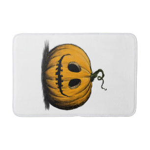 Tapis De Bain Joyeux Halloween Jack O'Lantern Adulte Naturel