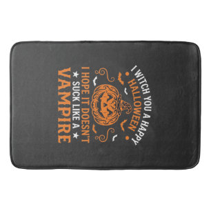 Tapis De Bain Joyeux Halloween Vampire Citrouille Sorcière Chape