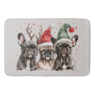 Tapis De Bain Joyeux Noël Chiens de rennes Français