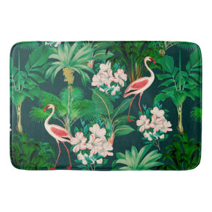 Tapis De Bain jungle luxuriante colorée rideau de douche motif