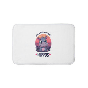 Tapis De Bain Juste une fille qui aime les hippopotames - Bébé m