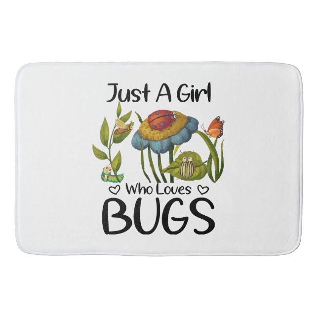 Tapis De Bain Juste une fille qui aime les insectes (Devant)