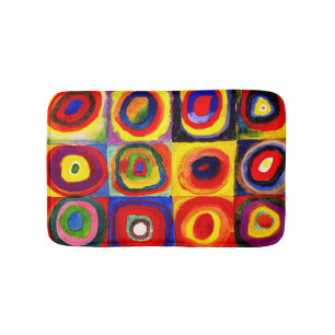 Tapis De Bain Kandinsky Farbstudie Quadrates Cercles Art