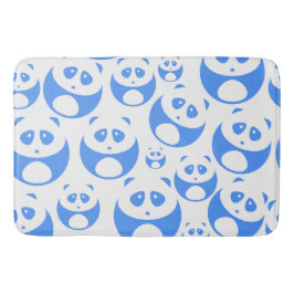Tapis De Bain Kawaii Panda bébé bleu et blanc modèle