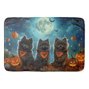 Tapis De Bain Keeshond Halloween Éffrayant