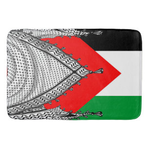 Tapis De Bain Keffiyeh Écharpe palestinienne tissu traditionnel