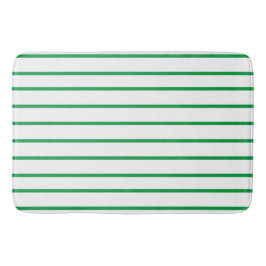 Tapis De Bain Kelly motif à bande mince verte