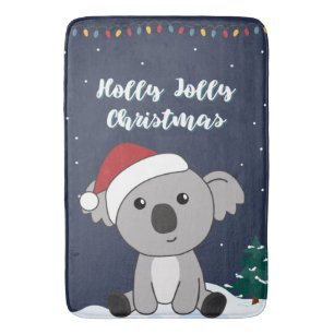 Tapis De Bain Koala Noël Neige Animaux d'hiver Koalas Bath Ma