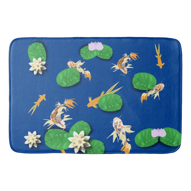 Tapis De Bain Koi Carp et Lily de l'eau (Devant)