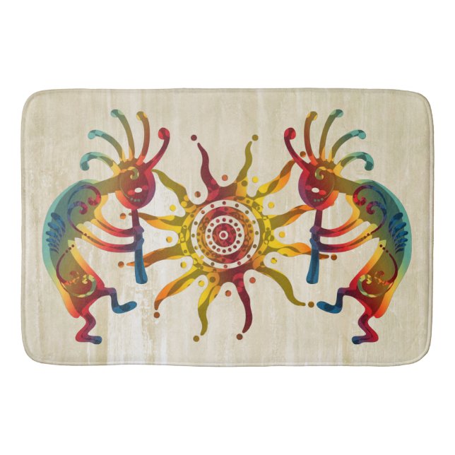 Tapis De Bain KOKOPELLI soleil musicien + vos idées (Devant)