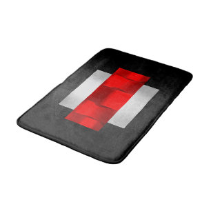 Tapis De Bain La géométrie Oriental noir argenté gris rouge