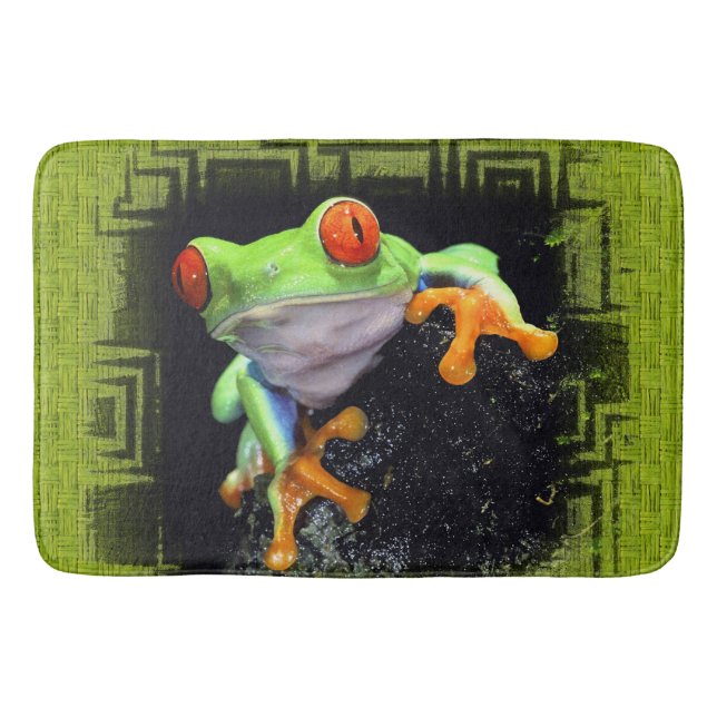 Tapis De Bain La grenouille 3 a encadré des options (Devant)