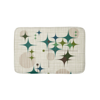 Tapis De Bain La moitié du siècle Starbursts moderne et globes
