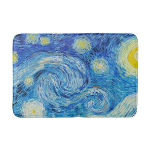 Tapis De Bain La nuit étoilée de Vincent Van Gogh