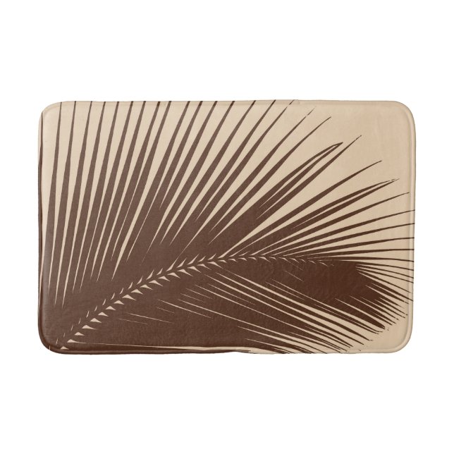 Tapis De Bain La palmette - brun foncé et se bronzent (Devant)
