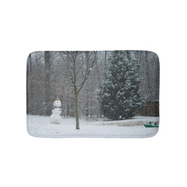 Tapis De Bain La scène de neige hivernale du voisin (Devant)