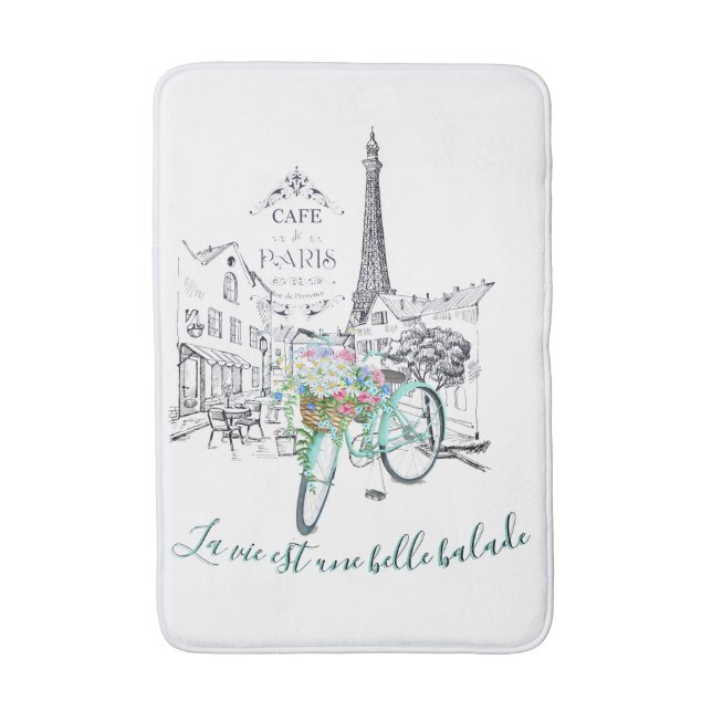 Tapis De Bain La vie est une belle balade (Devant (Vertical))